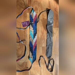 Pair of Julahas Obi Wrap Belts: Multicolor & Grey